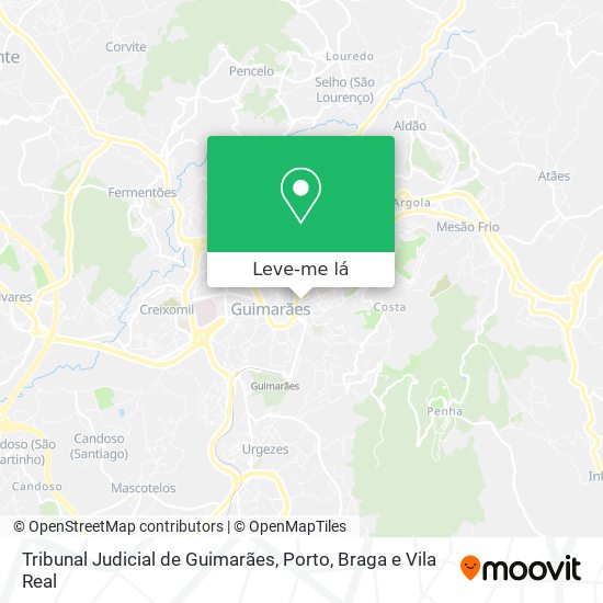 Tribunal Judicial de Guimarães mapa