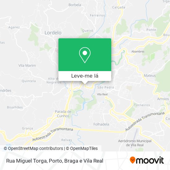 Rua Miguel Torga mapa