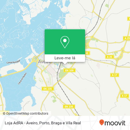 Loja AdRA - Aveiro mapa