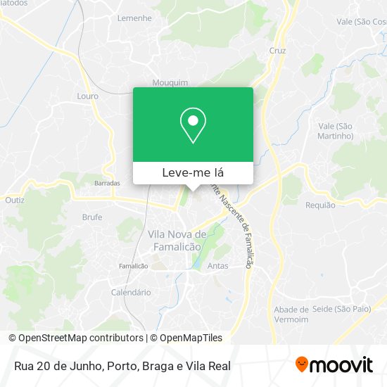 Rua 20 de Junho mapa