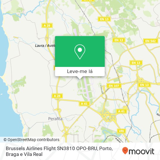Brussels Airlines Flight SN3810 OPO-BRU mapa