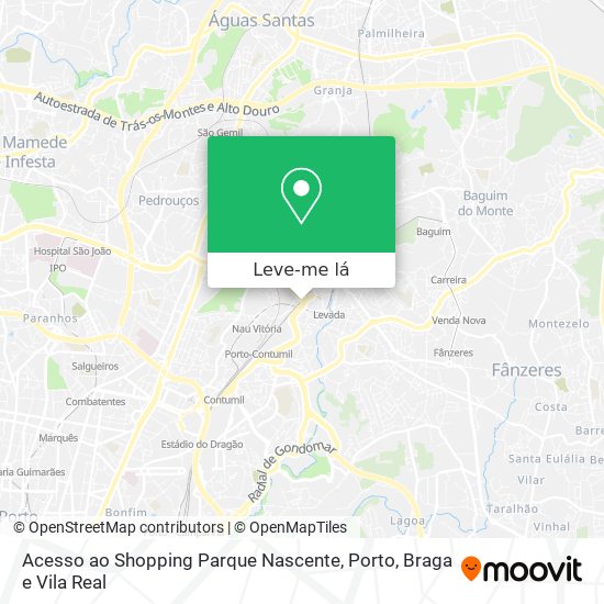 Acesso ao Shopping Parque Nascente mapa