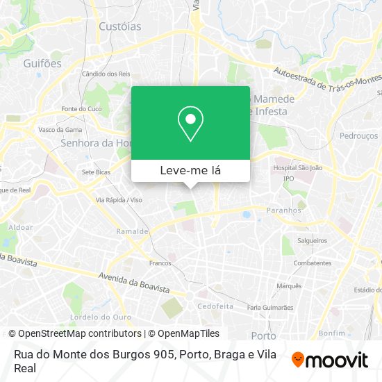 Rua do Monte dos Burgos 905 mapa
