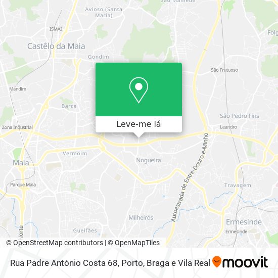 Rua Padre António Costa 68 mapa
