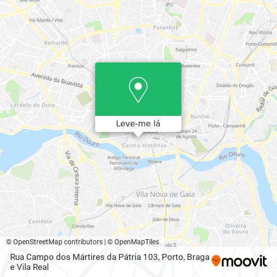 Rua Campo dos Mártires da Pátria 103 mapa