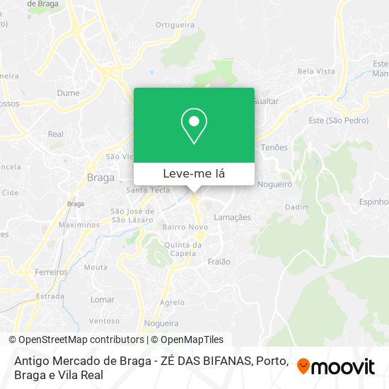 Antigo Mercado de Braga - ZÉ DAS BIFANAS mapa