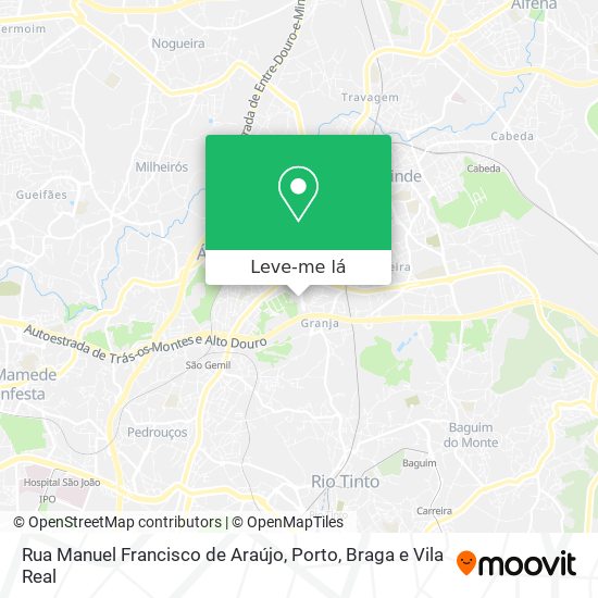 Rua Manuel Francisco de Araújo mapa