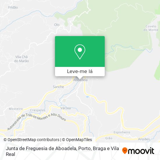 Junta de Freguesia de Aboadela mapa