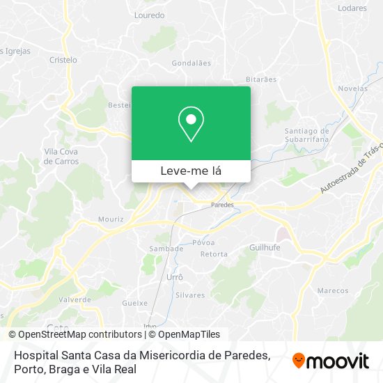 Hospital Santa Casa da Misericordia de Paredes mapa