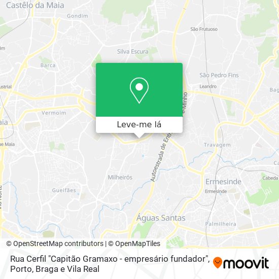 Rua Cerfil "Capitão Gramaxo - empresário fundador" mapa