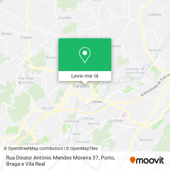 Rua Doutor António Mendes Moreira 37 mapa
