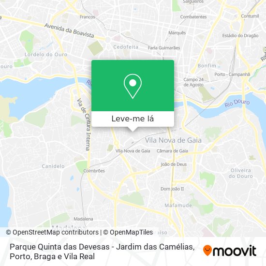 Parque Quinta das Devesas - Jardim das Camélias mapa