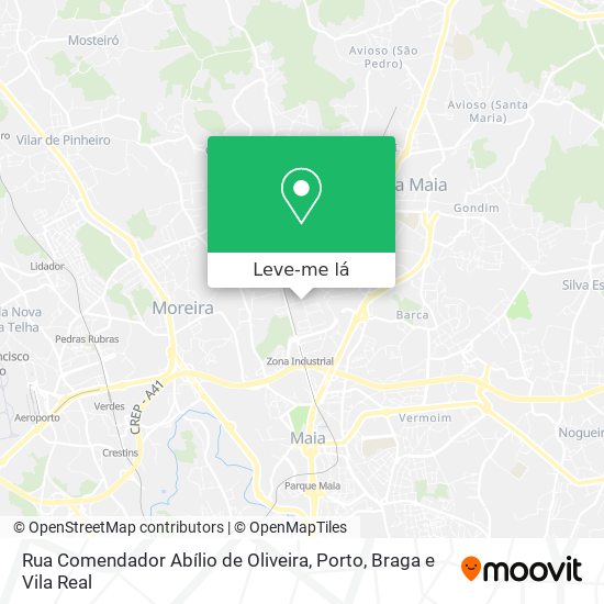 Rua Comendador Abílio de Oliveira mapa