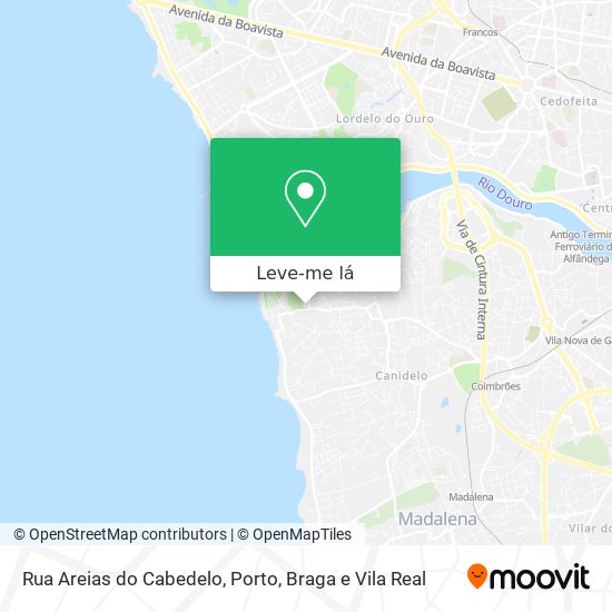 Rua Areias do Cabedelo mapa