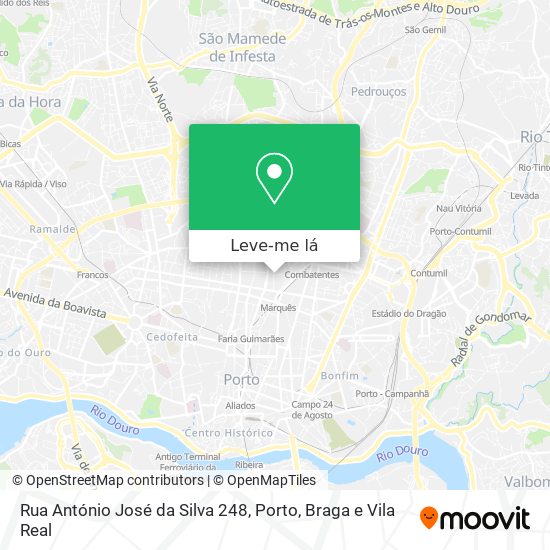 Rua António José da Silva 248 mapa