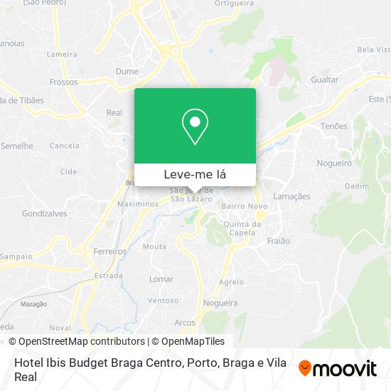 Hotel Ibis Budget Braga Centro mapa