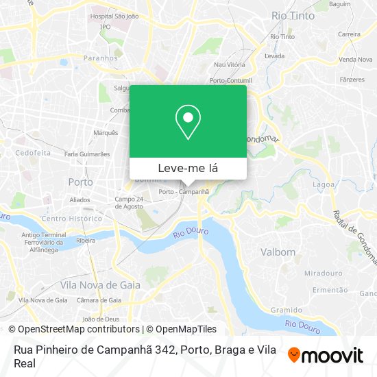 Rua Pinheiro de Campanhã 342 mapa