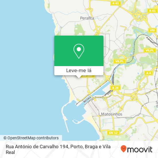 Rua António de Carvalho 194 mapa