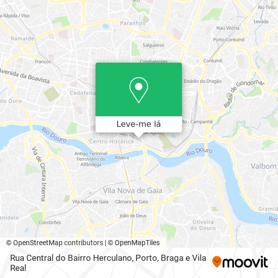 Rua Central do Bairro Herculano mapa