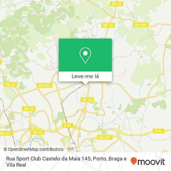 Rua Sport Club Castelo da Maia 145 mapa