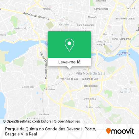 Parque da Quinta do Conde das Devesas mapa