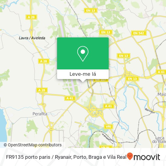 FR9135 porto paris / Ryanair mapa