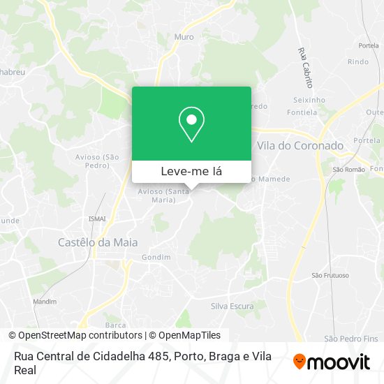 Rua Central de Cidadelha 485 mapa