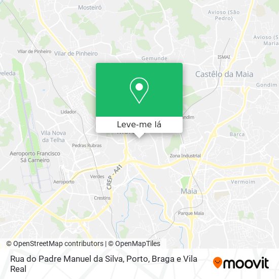 Rua do Padre Manuel da Silva mapa