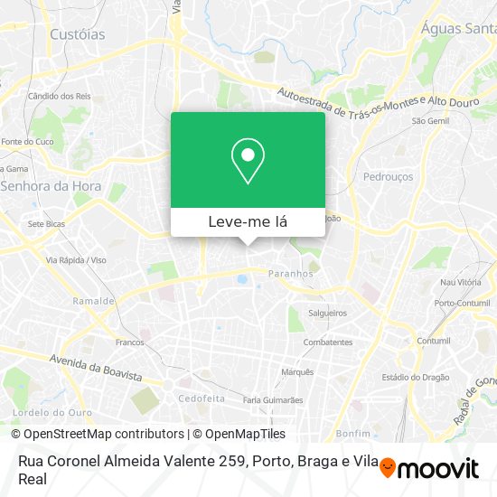Rua Coronel Almeida Valente 259 mapa