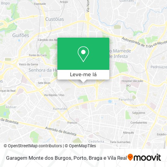 Garagem Monte dos Burgos mapa