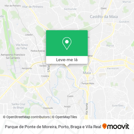 Parque de Ponte de Moreira mapa