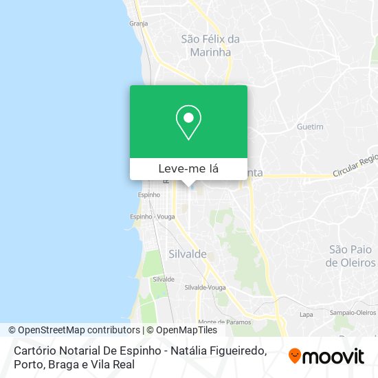 Cartório Notarial De Espinho - Natália Figueiredo mapa