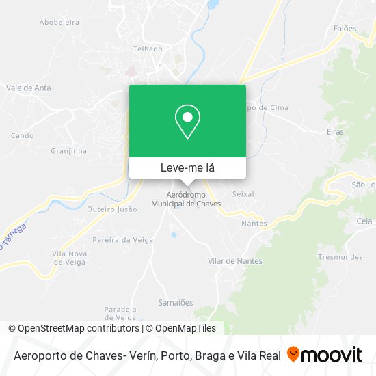 Aeroporto de Chaves- Verín mapa