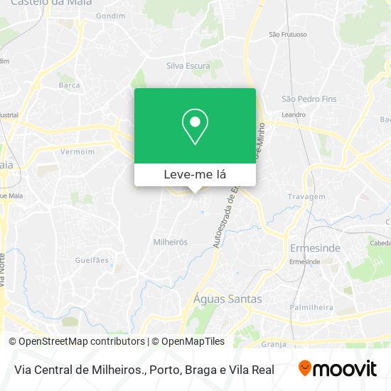Via Central de Milheiros. mapa