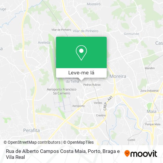 Rua de Alberto Campos Costa Maia mapa