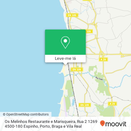 Os Melinhos Restaurante e Marisqueira, Rua 2 1269 4500-180 Espinho mapa