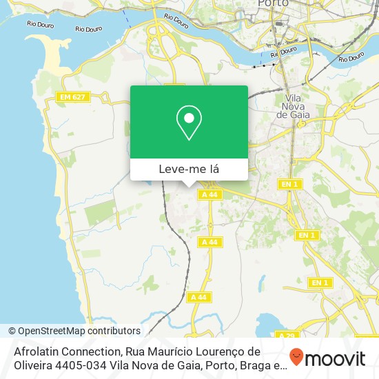 Afrolatin Connection, Rua Maurício Lourenço de Oliveira 4405-034 Vila Nova de Gaia mapa