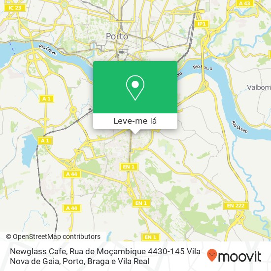 Newglass Cafe, Rua de Moçambique 4430-145 Vila Nova de Gaia mapa