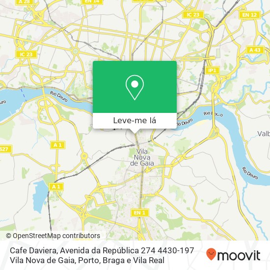 Cafe Daviera, Avenida da República 274 4430-197 Vila Nova de Gaia mapa