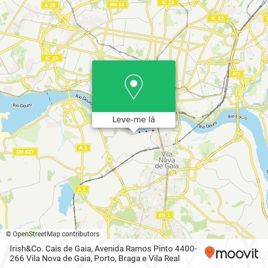 Irish&Co. Cais de Gaia, Avenida Ramos Pinto 4400-266 Vila Nova de Gaia mapa