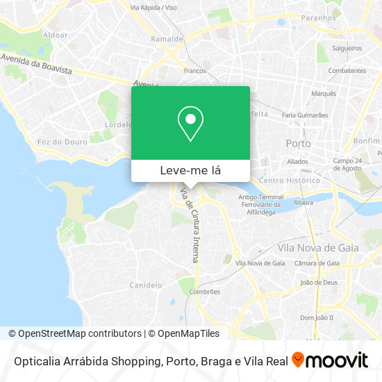 Opticalia Arrábida Shopping mapa