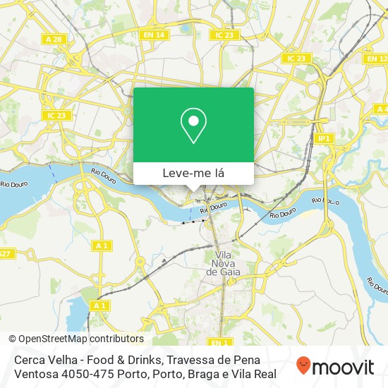Cerca Velha - Food & Drinks, Travessa de Pena Ventosa 4050-475 Porto mapa