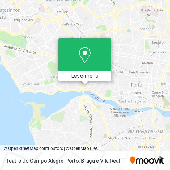 Teatro do Campo Alegre mapa