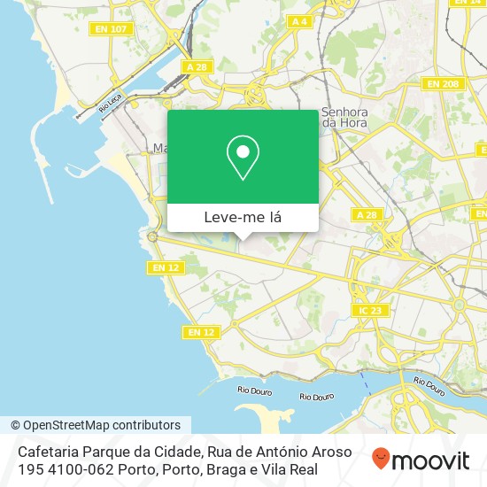 Cafetaria Parque da Cidade, Rua de António Aroso 195 4100-062 Porto mapa