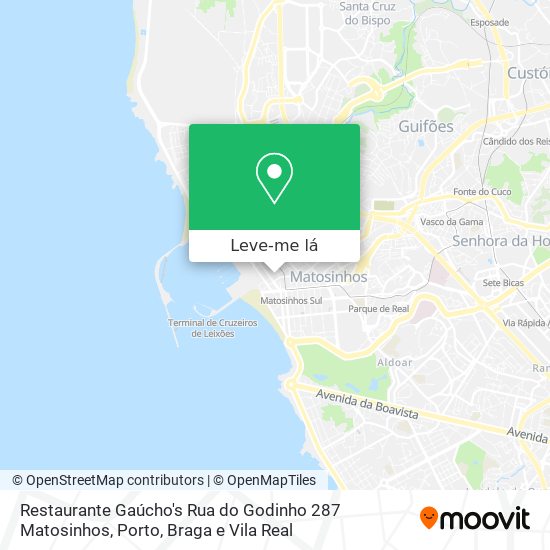 Restaurante Gaúcho's Rua do Godinho 287 Matosinhos mapa
