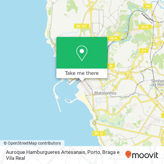Auroque Hamburgueres Artesanais, Avenida Norton de Matos 4450-262 Matosinhos mapa