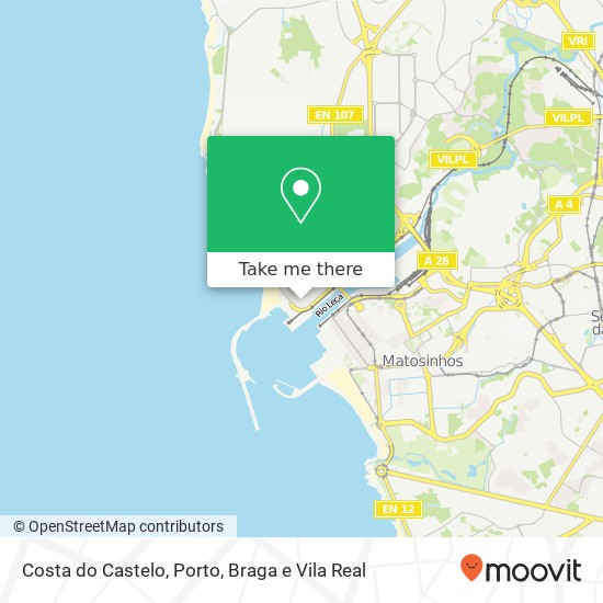 Costa do Castelo, Viela do Castelo 4450-634 Matosinhos mapa