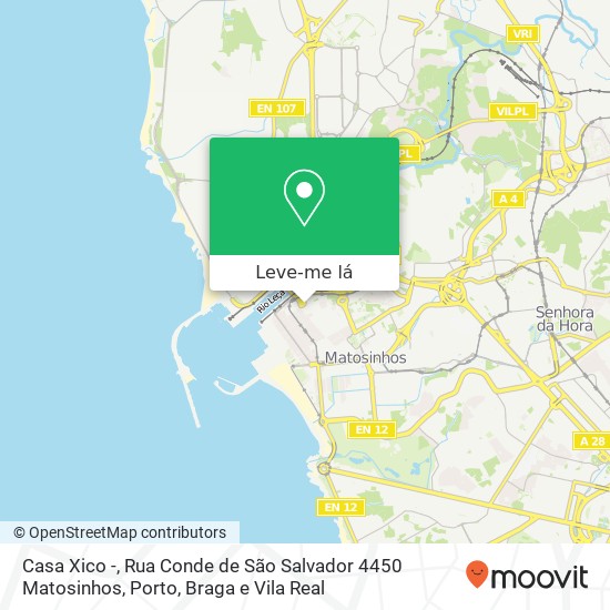 Casa Xico -, Rua Conde de São Salvador 4450 Matosinhos mapa
