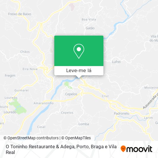 O Toninho Restaurante & Adega mapa