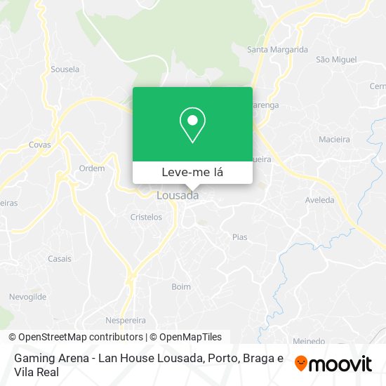 Gaming Arena - Lan House Lousada mapa